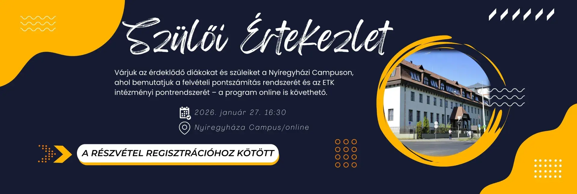 Banner szülői értekezletre